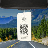 QR Code | Business Logo Professional Simple White
