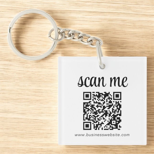 QR Code Business Logo Promotional Key Ring (Creator Uploaded)