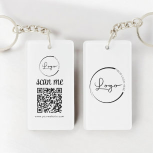 QR Code Business Logo Promotional Key Ring