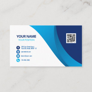QR Code Business Logo Stylish Modern Professional Card