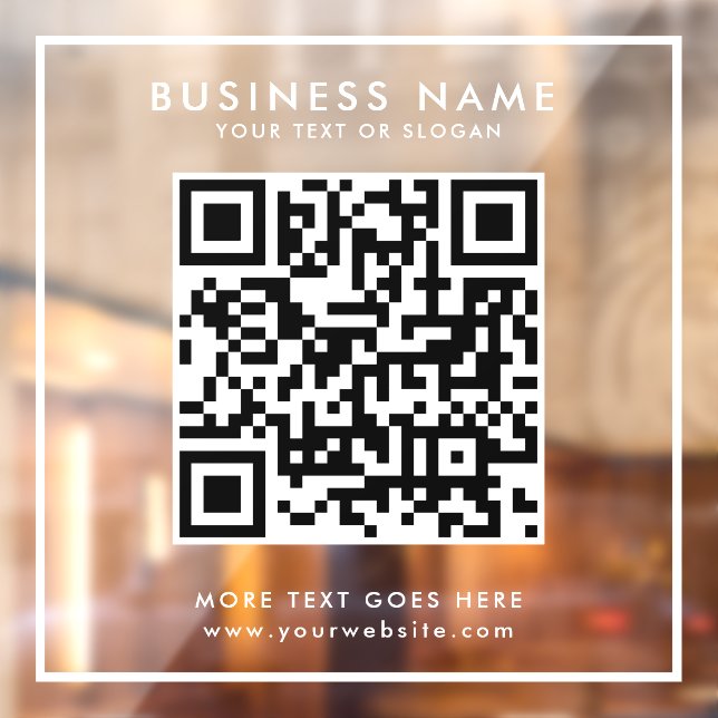 QR Code Business Logo Text Elegant Personalised (Sheet 2)