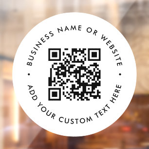 QR Code   Business Minimal White Scannable Round