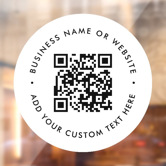 QR Code | Business Minimal White Scannable Round (Sheet 2)