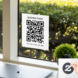 QR Code Business Minimal White Scannable Round W