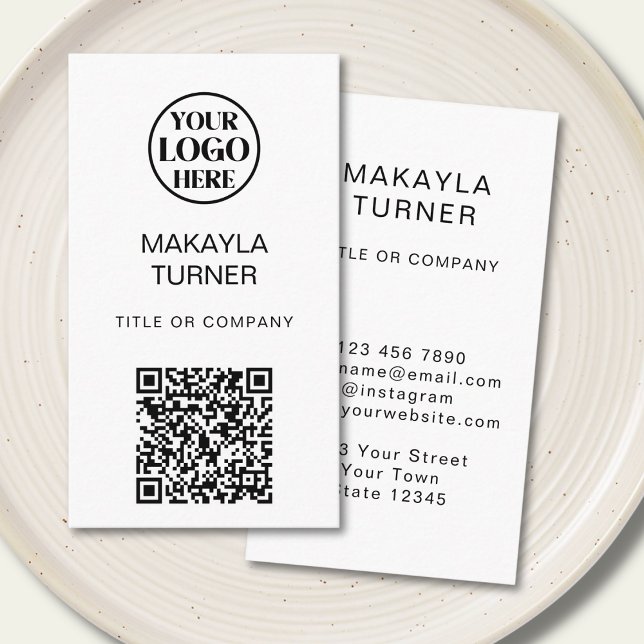 QR Code Business Professional Logo Business Card (Creator Uploaded)