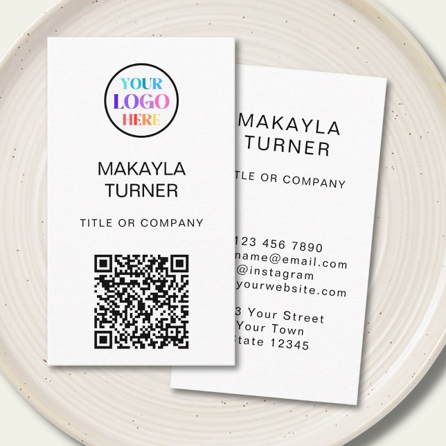 QR Code Business Professional Logo Card (Creator Uploaded)