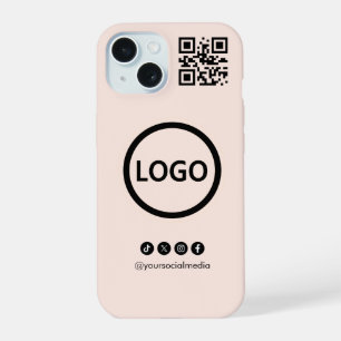 QR Code Business Social Media Blush iPhone 15 Case