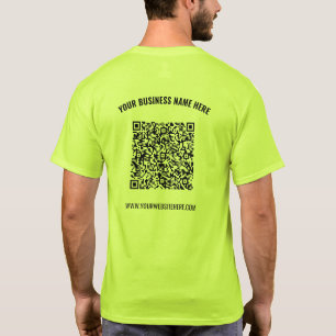 QR Code Business T-Shirt Template with Custom Text
