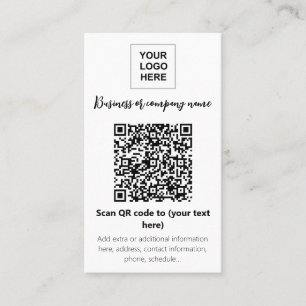 QR code business tabletop template Card