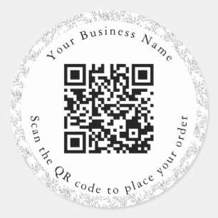 QR Code cafe/business table menu sticker