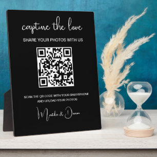 QR Code Capture the Love Wedding Photo Album Plaque