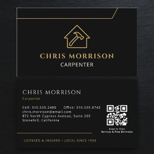 QR Code Carpenter  Business Card