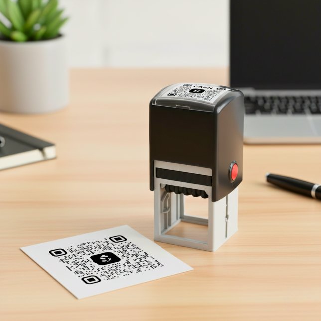 QR Code Cash App Personalised Rubber Stamp (QR Code Cash App Personalized Rubber Stamp)