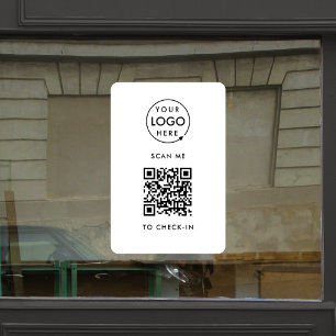 QR Code Check-In Business Logo Contactless