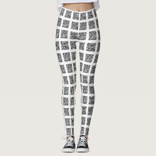 QR Code Check Pattern Leggings