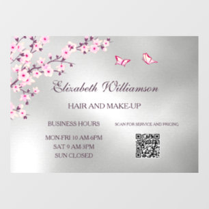 QR Code   Cherry Blossom Pink Silver Salon
