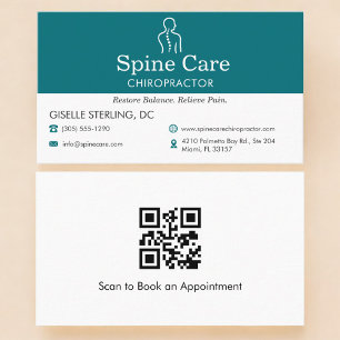 QR Code Chiropractor Business Card