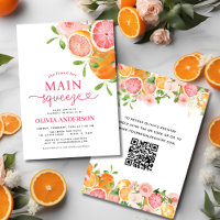 QR Code Citrus Main Squeeze Bridal Shower