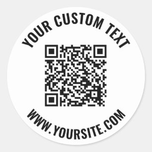 QR Code Classic Round Sticker