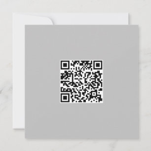 Qr Code Clean Monochrome Classic Graffiti Heart Thank You Card