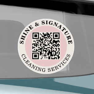QR Code Cleaning Service Business Car Vinyl Decal