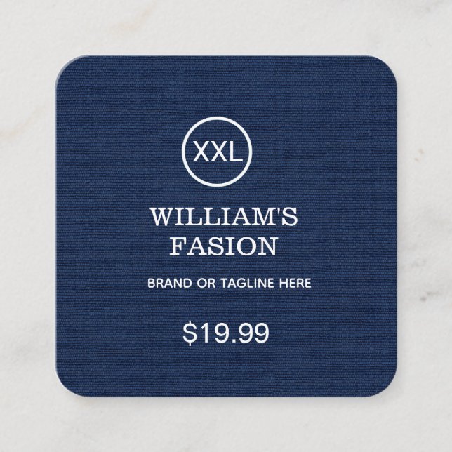 QR Code | Clothing Label Price Hang Tag (Front)