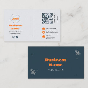 QR Code Coffee Shop Business Card