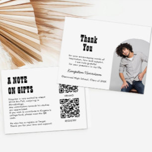 QR Code Collage Fund -cum-Thank You Grad Enclosure Card