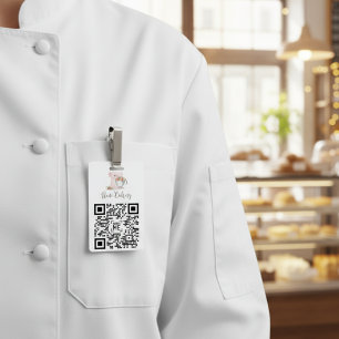 QR Code Company Logo Badge ID Badge