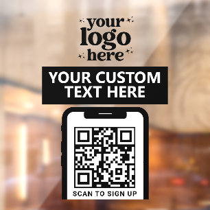 QR Code Company Logo Modern Minimalist Clean Black