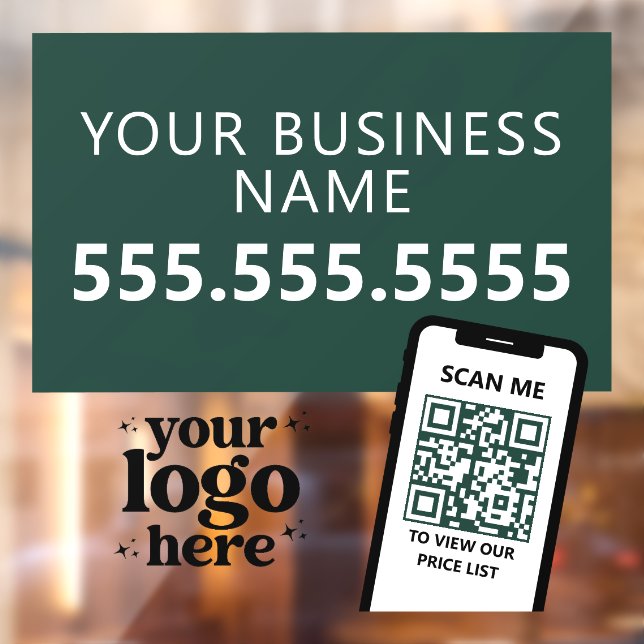 QR Code Company Logo Modern Minimalist Dark Green (Sheet 2)
