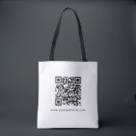QR Code Company Logo Website Address Barcode Tote Bag<br><div class="desc">Add Your QR Code Website Address Business Company Logo Here Elegant Modern Promotional Template Shopping Medium White Tote Bag.</div>