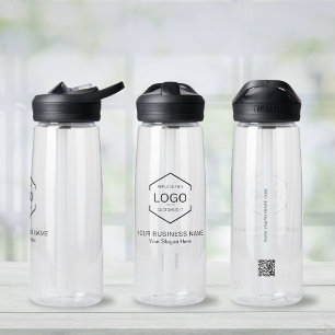 QR Code Company Promotional Your Logo Here  Water Bottle