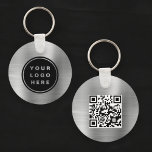 QR Code Company Silver Logo Promotional Key Ring<br><div class="desc">Enhance your brand visibility with our QR Code Company Business Logo Promotional Keychain. This keychain is more than just a handy tool; it's a powerful promotional item that ensures your brand is always at your fingertips. Featuring your business logo and a custom QR code, this keychain adds a professional and...</div>