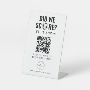 QR Code Contactless Feedback Business Services Pedestal Sign