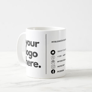 Qr Code Corporate Business Card Design Logo Coffee Mug