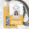 QR Code Corporate Logo Employee Photo ID Yellow