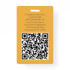 QR Code Corporate Logo Employee Photo ID Yellow