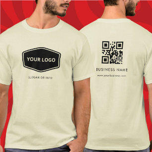 QR Code Custom and Promotional Business Logo T-Shirt