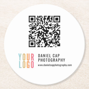 QR Code Custom Logo Business Coasters