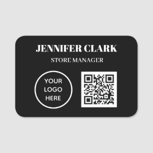 QR Code Custom Logo Employee Magnetic Company Name Tag