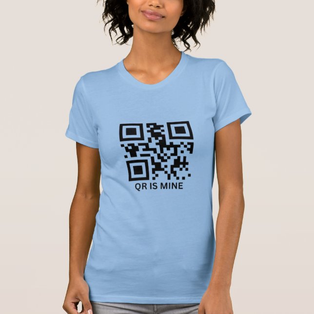 QR code custom  personalised tee shirt (Front)