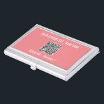 QR Code Custom Text and Colours Business Card Case<br><div class="desc">Custom Colours and Fonts - Business Card Cases with Your QR Code Scan Info Custom Text Colours Personalised Promotional Business or Personal Modern Business Card case Gift - Add Your QR Code - Image or Logo - photo / Text - Name or other info / message - Resize and Move...</div>