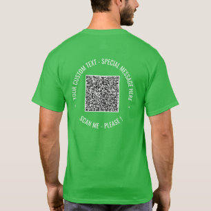 QR Code Custom Text and Colours Promotional T-Shir T-Shirt