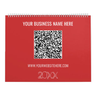 QR Code Custom Text Business Calendar Your Colours