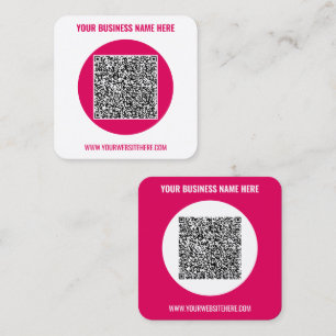 QR Code Custom Text Business Card Choose Colours