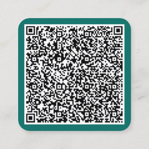 QR Code Custom Text Business Card - Choose Colours