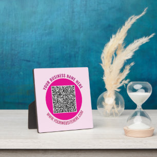 QR Code Custom Text Plaque Template Your Colours