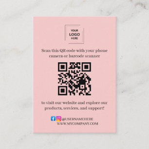 QR Code Customer Review Business Insert Card