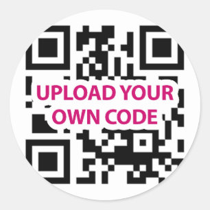 QR Code Customisable Classic Round Sticker